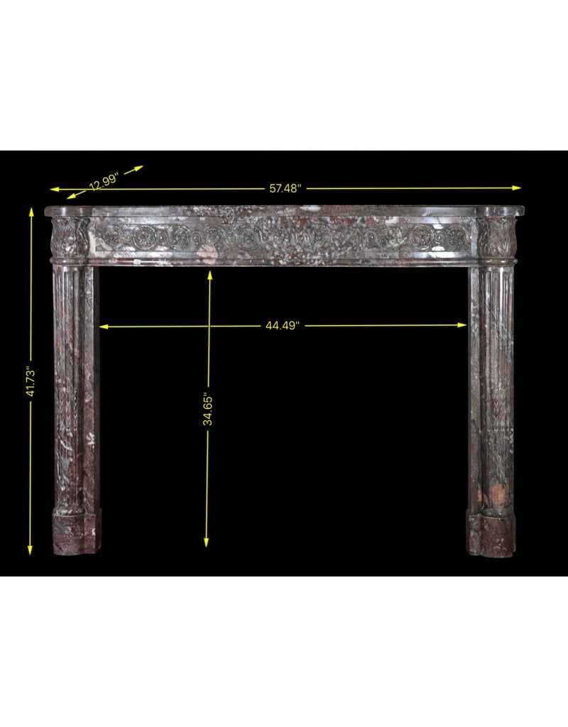 18Th Century Chique French Marble Fireplace Surround