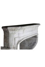 French Style 18Th Century Limestone Antique Fireplace Surround