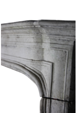 French Style 18Th Century Limestone Antique Fireplace Surround