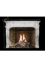 French Style 18Th Century Limestone Antique Fireplace Surround