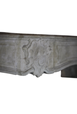 17Th Century Delicate French Country Limestone Fireplace Surround