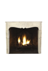 17Th Century Delicate French Country Limestone Fireplace Surround