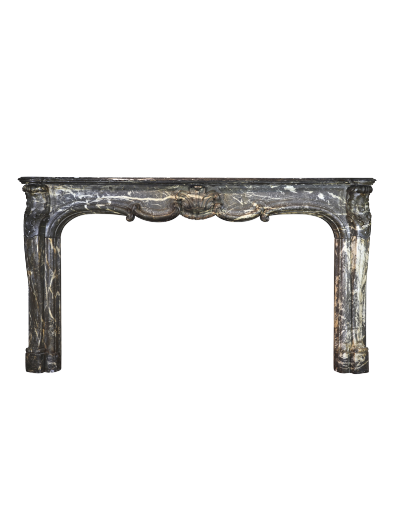 Maison Leon Van den Bogaert Wide Belgian Classic Fireplace Surround In Belgian Grey Gris D'ardenne Marble