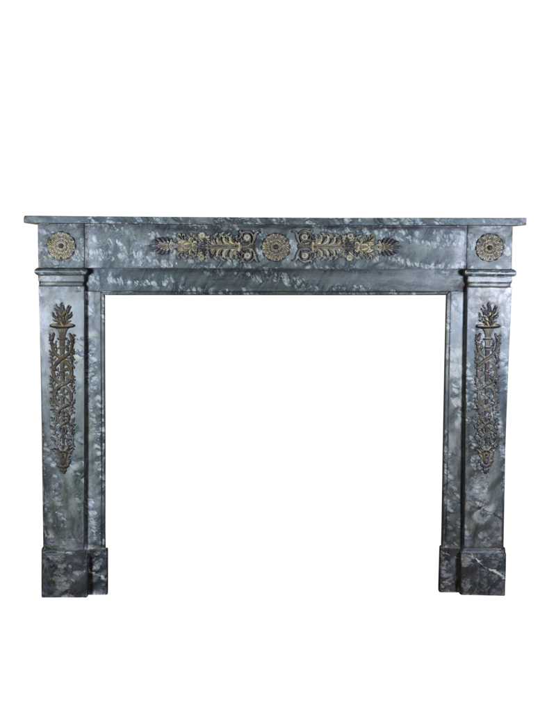 Green Marble Classic Antique French Fireplace Mantle