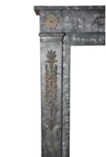 Maison Leon Van den Bogaert Green Marble Classic Antique French Fireplace Mantle
