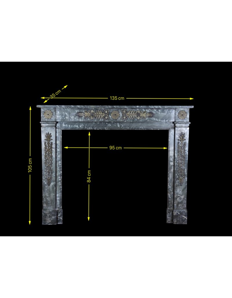 Mármol Verde Antiguo Clásico Francés Chimenea