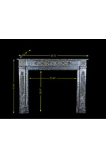 Maison Leon Van den Bogaert Green Marble Classic Antique French Fireplace Mantle