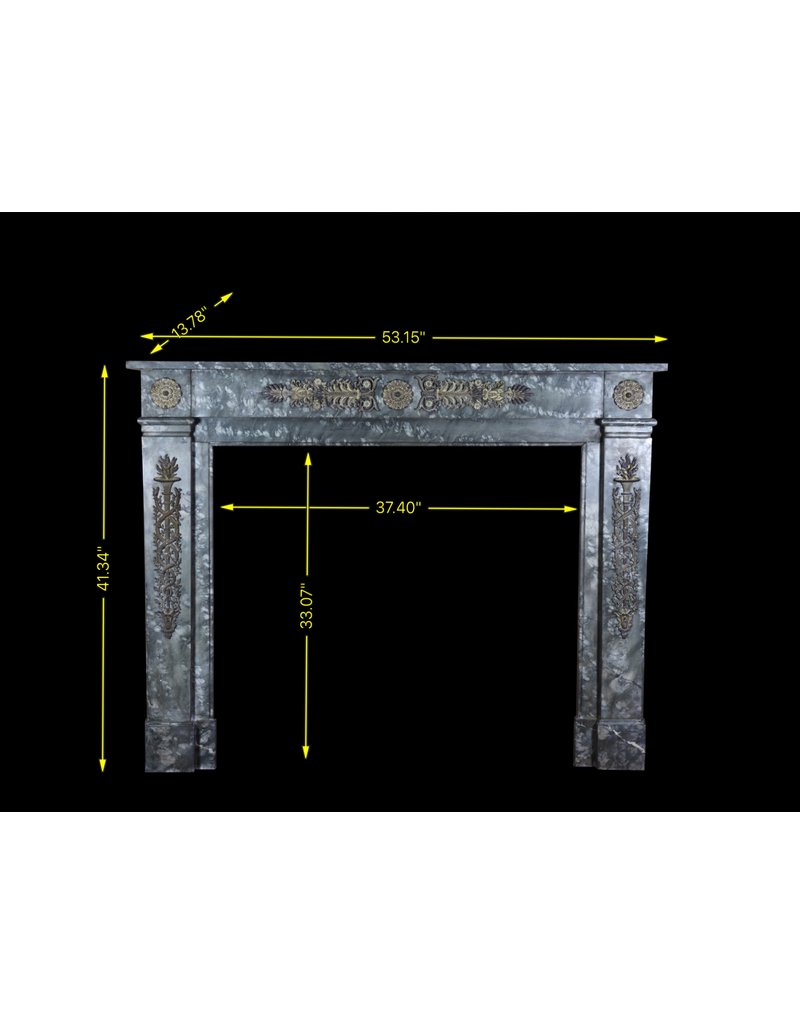 Mármol Verde Antiguo Clásico Francés Chimenea