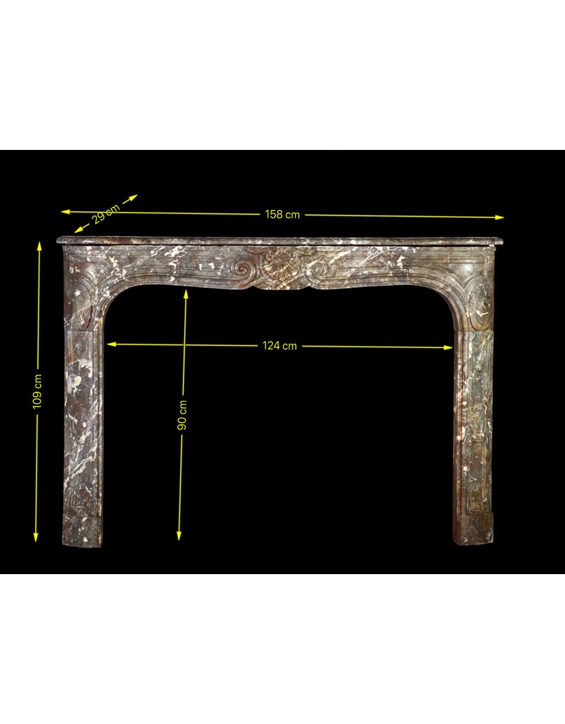 18Th Century Classic Belgian Antique Fireplace Mantel