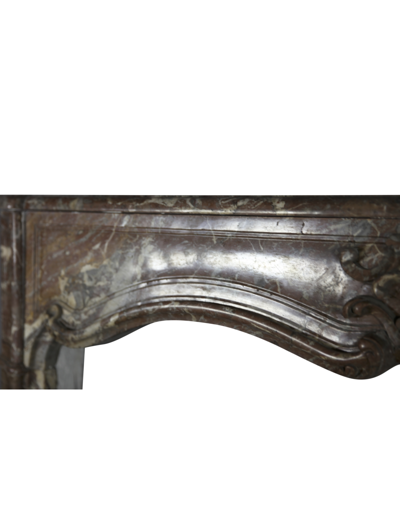 Wide Belgian Marble Classic Fireplace Surround