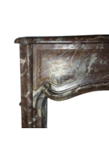 Wide Belgian Marble Classic Fireplace Surround