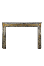 Maison Leon Van den Bogaert 18th Century Chic French Antique Fireplace Surround in Grey St-Anna Marble