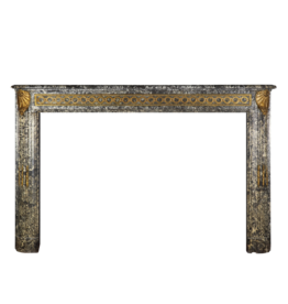 18Th Century Chique French Fireplace Surround In Grey St-Anna Marble