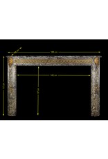 Maison Leon Van den Bogaert 18th Century Chic French Antique Fireplace Surround in Grey St-Anna Marble