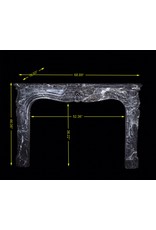 Mármol Verde Inusual Envolvente Antiguo Clásico Chimenea Francesa