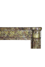 Maison Leon Van den Bogaert Elegant French Chic Brêche Marble Vintage Fireplace Surround