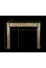 Maison Leon Van den Bogaert Elegant French Chic Brêche Marble Vintage Fireplace Surround