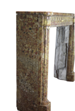 Maison Leon Van den Bogaert Elegant French Chic Brêche Marble Vintage Fireplace Surround