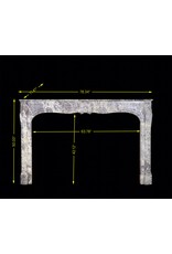 Grande Cheminée Antique En Marbre Belge Du 18Ème Siècle