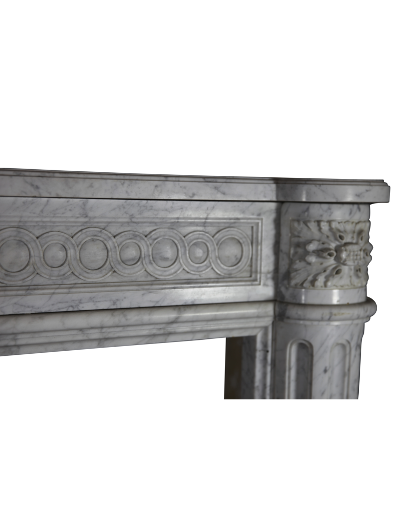 French Chique Louis XVI Period Vintage Fireplace Surround
