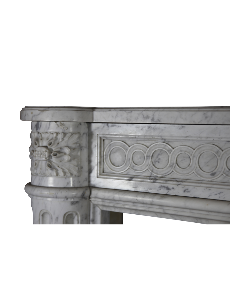 French Chique Louis XVI Period Vintage Fireplace Surround