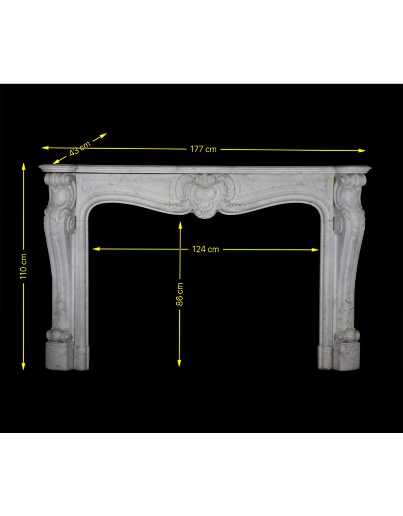 Cheminée Ornementale En Marbre, France, 19Ème Siècle