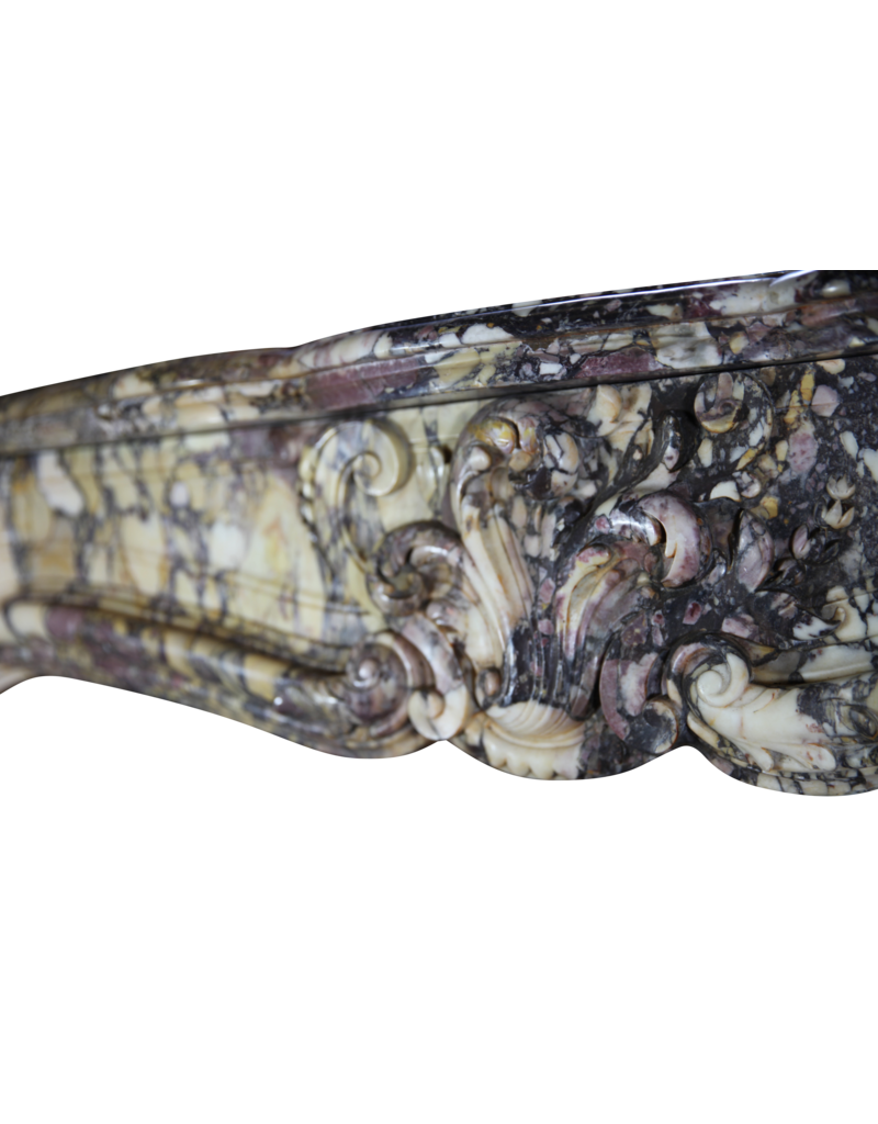 Maison Leon Van den Bogaert Cheminée de la Belle Époque en marbre Fleur de Pêcher — piece unique
