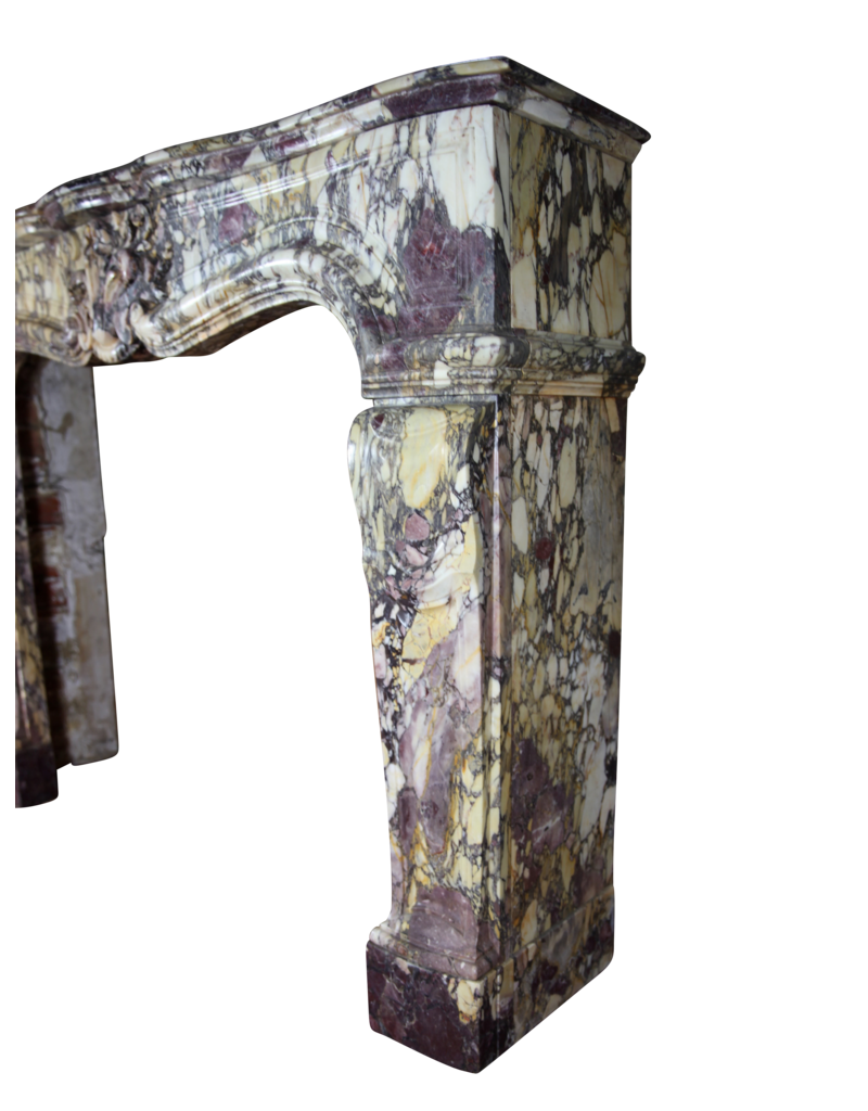 Maison Leon Van den Bogaert Cheminée de la Belle Époque en marbre Fleur de Pêcher — piece unique
