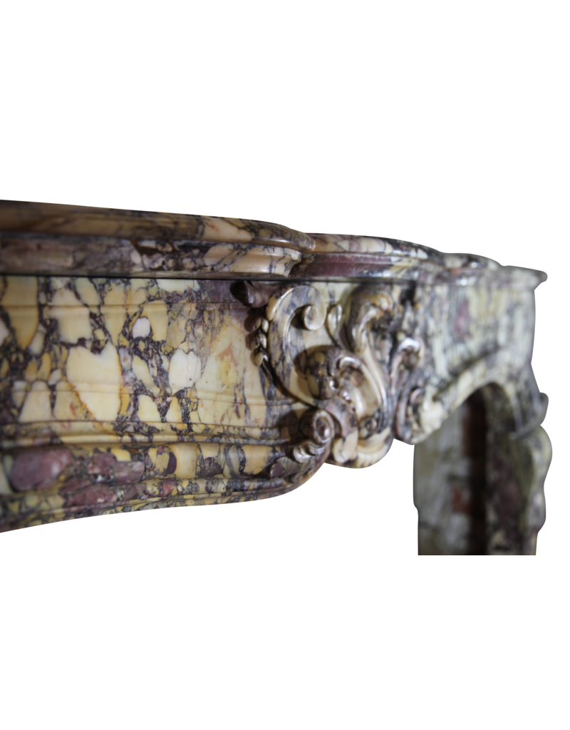 Maison Leon Van den Bogaert Cheminée de la Belle Époque en marbre Fleur de Pêcher — piece unique