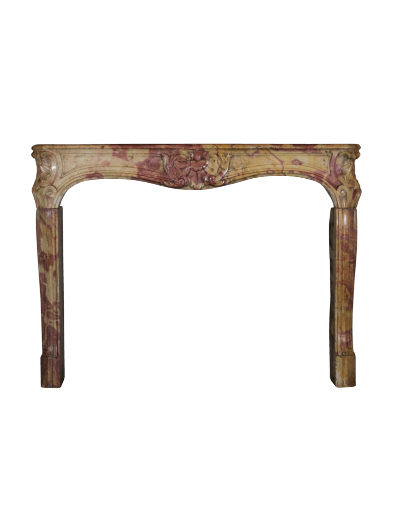 18Th Century Chique Multi Color Created By Nature Stone Antique Fireplace Surround