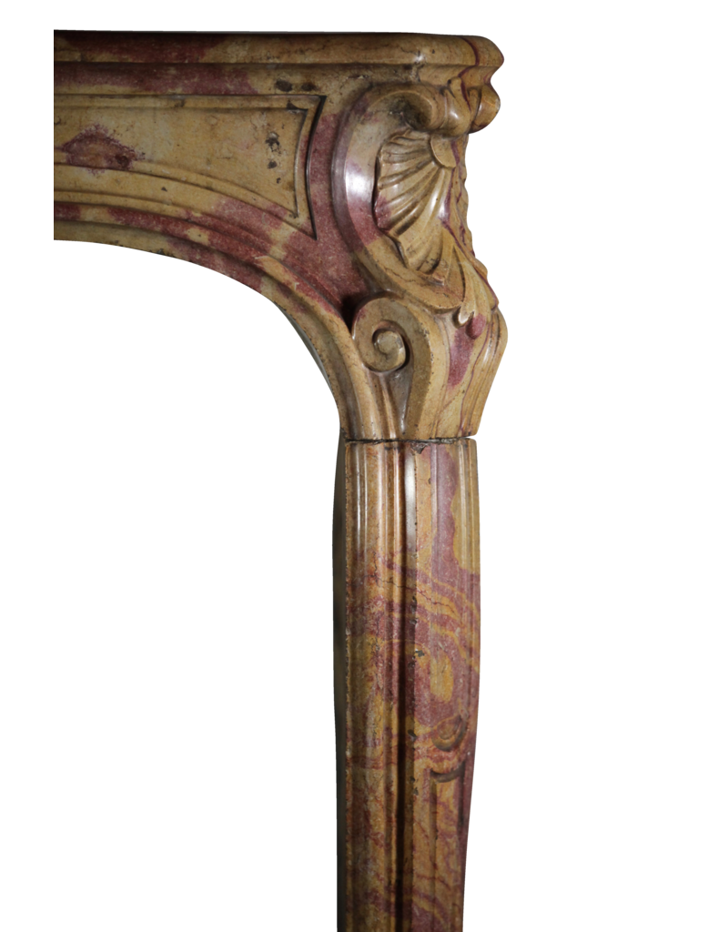 Maison Leon Van den Bogaert 18th Century Chic Multi Color Created by Nature Stone Antique Fireplace Surround