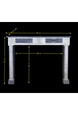 Maison Leon Van den Bogaert Fine Classic Fireplace Surround In Bleu Turquin Marble With Medaillons