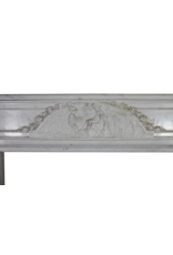 Maison Leon Van den Bogaert Monumentale Pariser Vintage-Kaminumrandung aus Carrara-Marmor