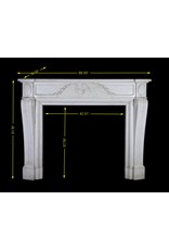Maison Leon Van den Bogaert Monumentale Pariser Vintage-Kaminumrandung aus Carrara-Marmor