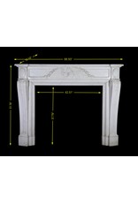 Parijse Monumentale Antieke Schouw In Carrara-Marmer