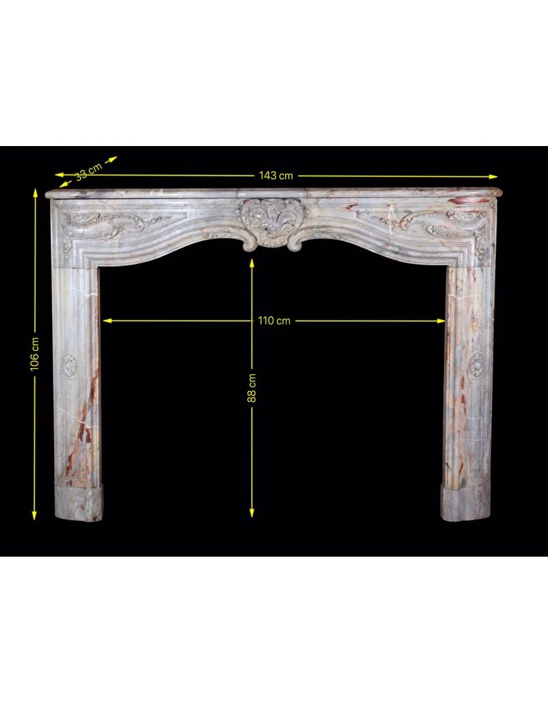 Vintage Saracolin Marble Fireplace Surround