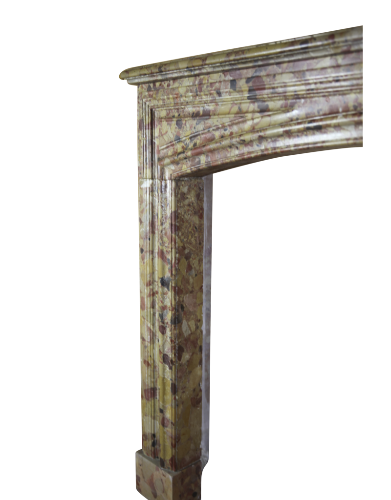 Maison Leon Van den Bogaert Louis XIV Period Brêche D'Aleppe Marble Fireplace Mantle