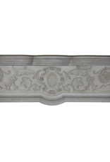 Delicate Italian Vintage Statuary White Marble Chimney Piece