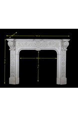 Delicada Italiano Mármol Estatuario De La Vendimia Chimenea Blanca Pieza