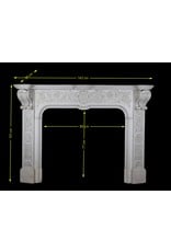 Maison Leon Van den Bogaert Empfindliche Italienischen Weinlese Statuarisch Weißer Marmor Kamin
