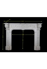 Maison Leon Van den Bogaert Empfindliche Italienischen Weinlese Statuarisch Weißer Marmor Kamin