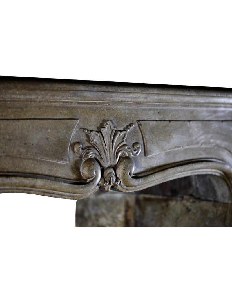 Unusual 18Th Century Vintage French Stone Fireplace Surround