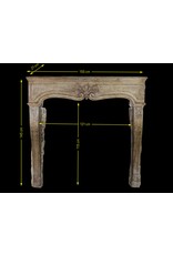 Unusual 18Th Century Vintage French Stone Fireplace Surround