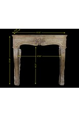 Unusual 18Th Century Vintage French Stone Fireplace Surround