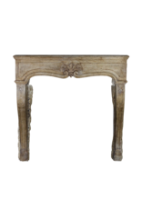 Unusual 18Th Century Vintage French Stone Fireplace Surround