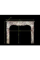 Maison Leon Van den Bogaert Elegante französische Kaminumrandung aus mehrfarbigem Marmor aus dem 19. Jahrhundert