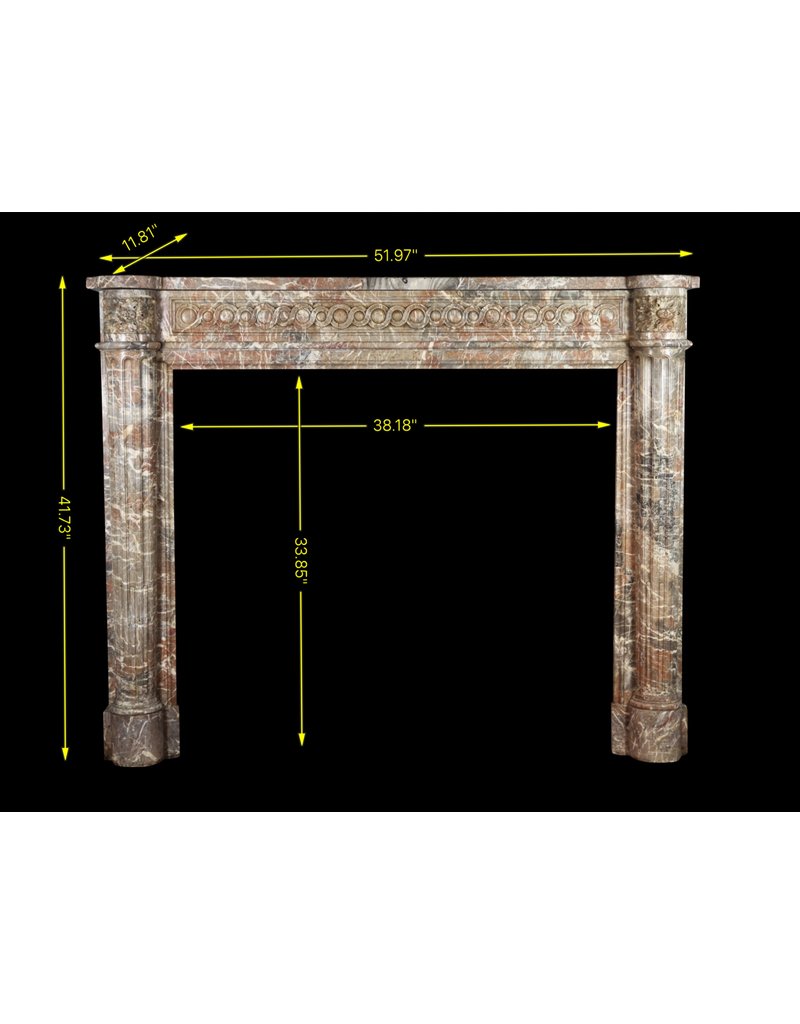 Belgian 18Th Century Classic Marble Antique Fireplace Surround