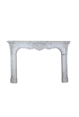 Castle Vintage Fireplace Surround In White Carrara Marble