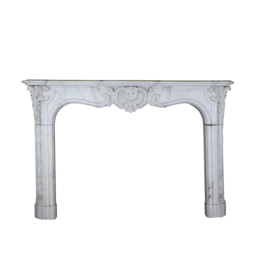 Castle Fireplace Surround In White Carrara Marble
