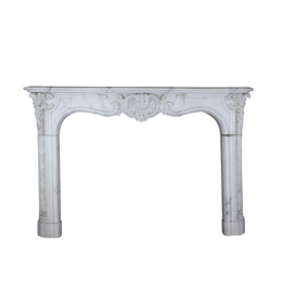 Maison Leon Van den Bogaert Castle Fireplace Surround In White Carrara Marble